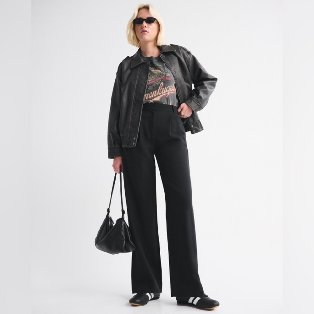 Sloane High-Waist Wide-Leg Black Pants